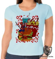 Baby look blusa feminina Homem ferro aranha deadpool - Foto 2