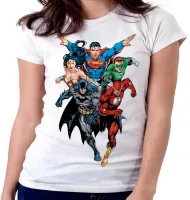 Baby look blusa feminina liga da justiça superman maravilha - Foto 4