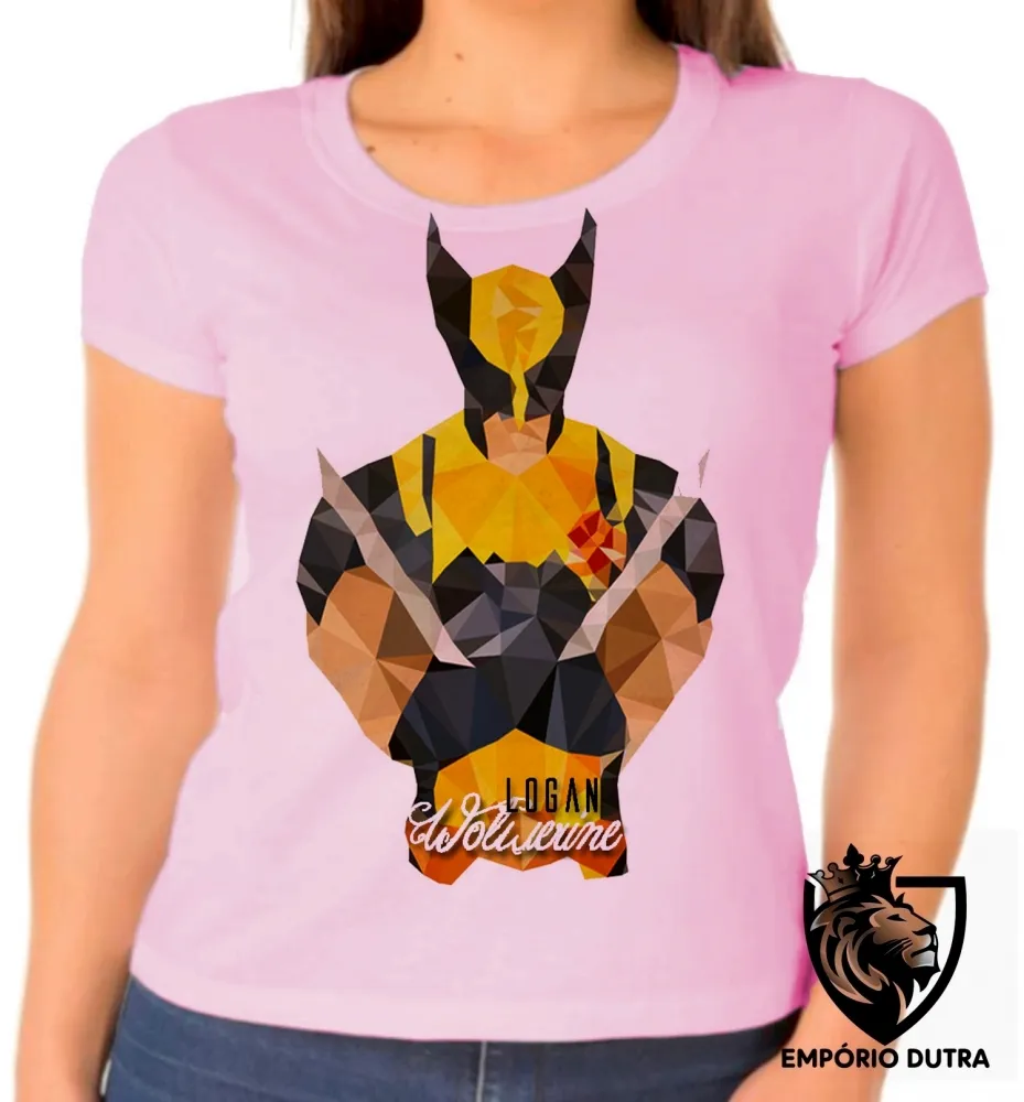Baby look blusa feminina Logan Wolverine marvel x men