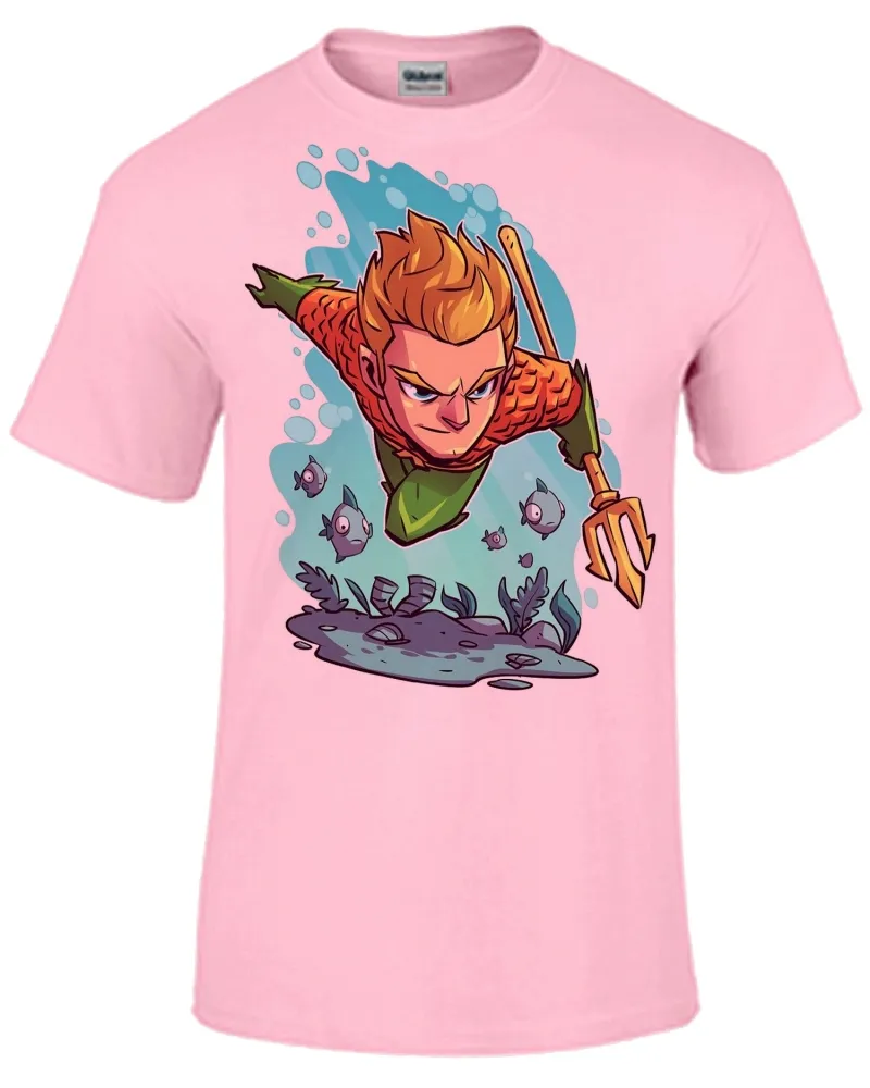 Baby look blusa feminina AQUAMEN liga justiça super herói