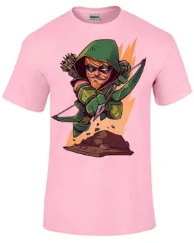 Baby look blusa feminina ARQUEIRO VERDE super heroi