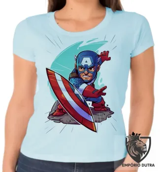 Baby look blusa feminina capitão america geek avengers - Foto 2