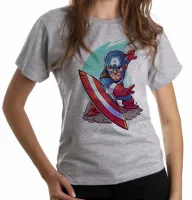 Baby look blusa feminina capitão america geek avengers - Foto 6