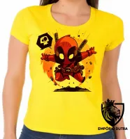 Baby look blusa feminina dead pool super herói marvel - Foto 3