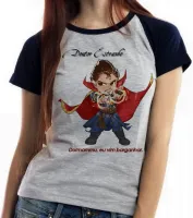 Baby look blusa feminina Doutor Estranho super herói marvel - Foto 4