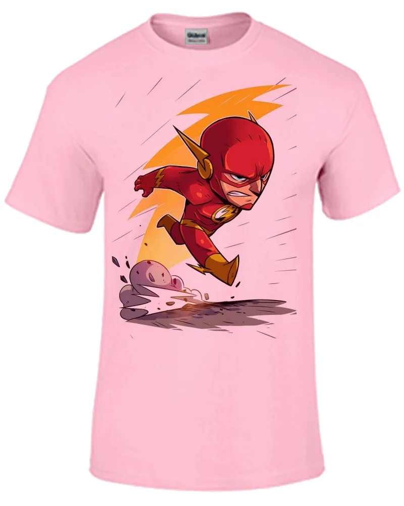 Baby look blusa feminina flash liga justiça super herói