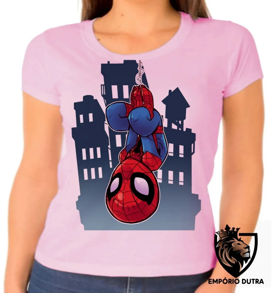 Baby look blusa feminina HOMEM ARANHA vingadores
