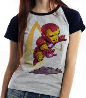 Baby look blusa feminina HOMEM FERRO iron man marvel - Foto 4