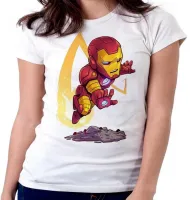 Baby look blusa feminina HOMEM FERRO iron man marvel - Foto 5