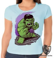 Baby look blusa feminina HULK marvel vingadores - Foto 2