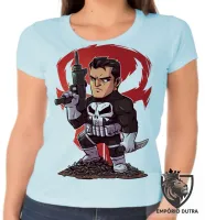 Baby look blusa feminina JUSTICEIRO marvel punisher - Foto 2