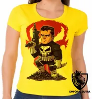 Baby look blusa feminina JUSTICEIRO marvel punisher - Foto 3