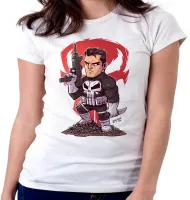 Baby look blusa feminina JUSTICEIRO marvel punisher - Foto 5