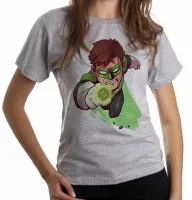 Baby look blusa feminina lanterna verde liga justiça - Foto 4