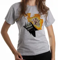 Baby look blusa feminina MOTOQUEIRO FANTASMA fogo - Foto 4