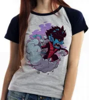 Baby look blusa feminina noturno x men mistica marvel - Foto 4