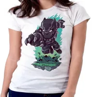 Baby look blusa feminina PANTERA negra black panther - Foto 5