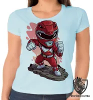 Baby look blusa feminina POWER RANGER RED - Foto 2