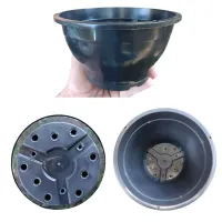 20 Vasos Plástico Cuia 17 e 20 Alças (Hastes) Plantas Pendentes Suculentas Cactos - Preto - Foto 2