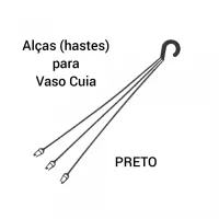 20 Hastes Alças Preta Para Vasos Pendentes