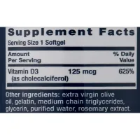 Life Extension Vitamina D3 125mcg 5000ui 60 Cápsulas Eua - Foto 3