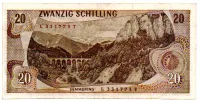 Áustria - 20 Schilling - Cédula Estrangeira - MBC/Sob - Foto 2