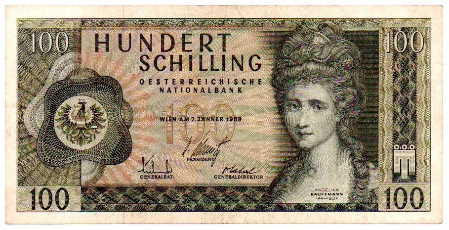 Áustria - 100 Schilling - Cédula Estrangeira - MBC