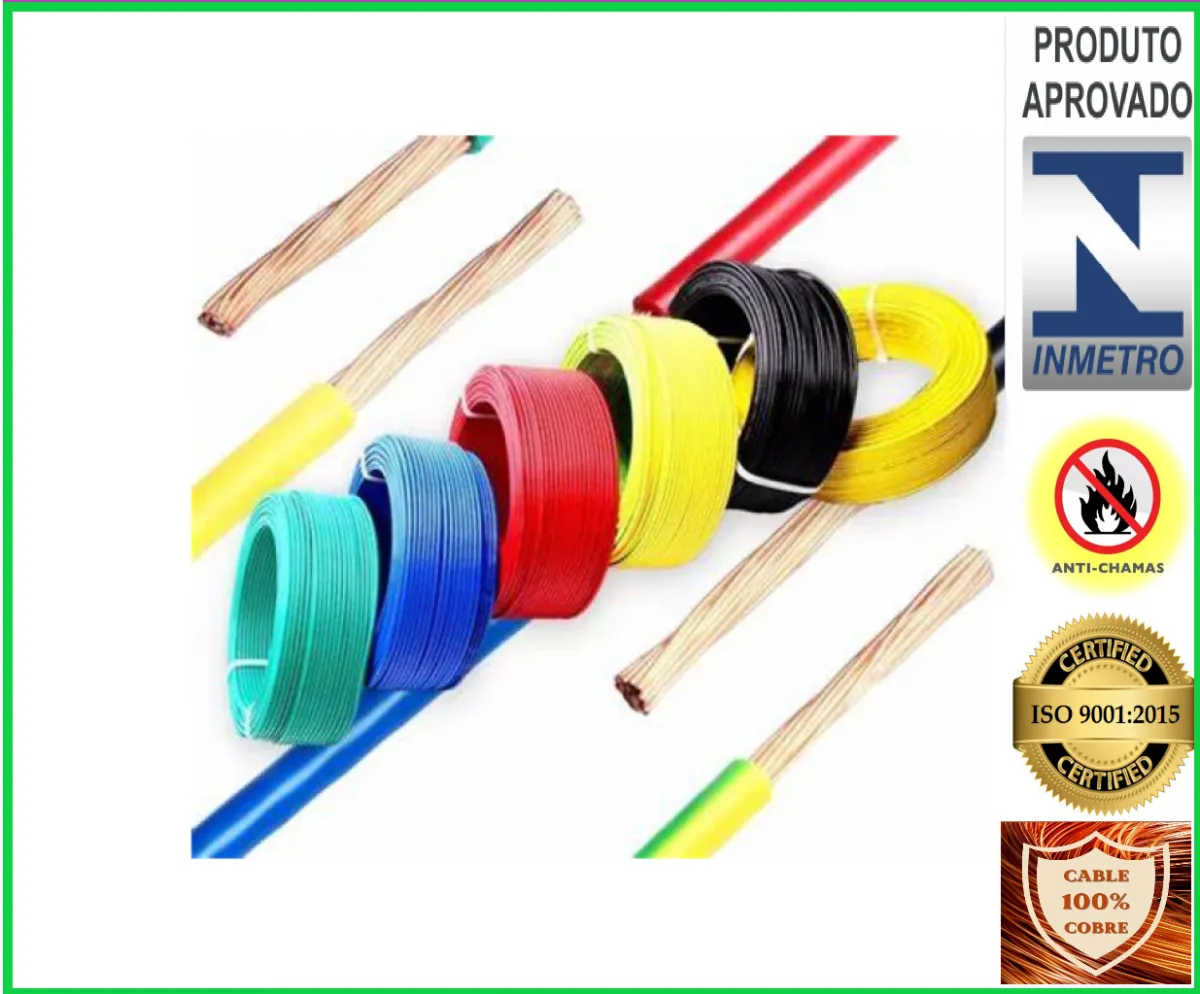Cabo Flexível 2,5 mm 1 Metros 750V Certificado inmetro 100% cobre Imagem