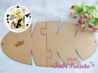 G1.629  Gabarito de Moldes  em MDF Folha de Bananeira By Fada Caldeirini