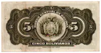 Bolívia - 5 Bolivianos - Cédula Estrangeira - MBC - Foto 2