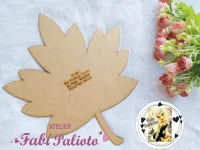 G1.649  Gabarito de Moldes  em MDF Folha de Outono - By Fada Caldeirini