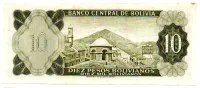 Bolívia - 10 Pesos - Cédula Estrangeira - Sob - Foto 2