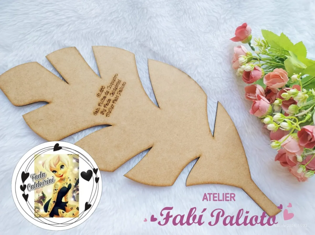 G1.650  Gabarito de Moldes  em MDF Folha de Coqueiro - By Fada Caldeirini