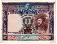 Espanha - 1000 Pesetas - Cédula Estrangeira - MBC/Sob