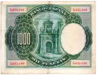 Espanha - 1000 Pesetas - Cédula Estrangeira - MBC/Sob - Foto 2