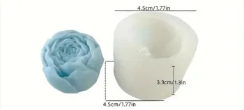 Molde de Silicone Rosa Ranúnculo  - Foto 2