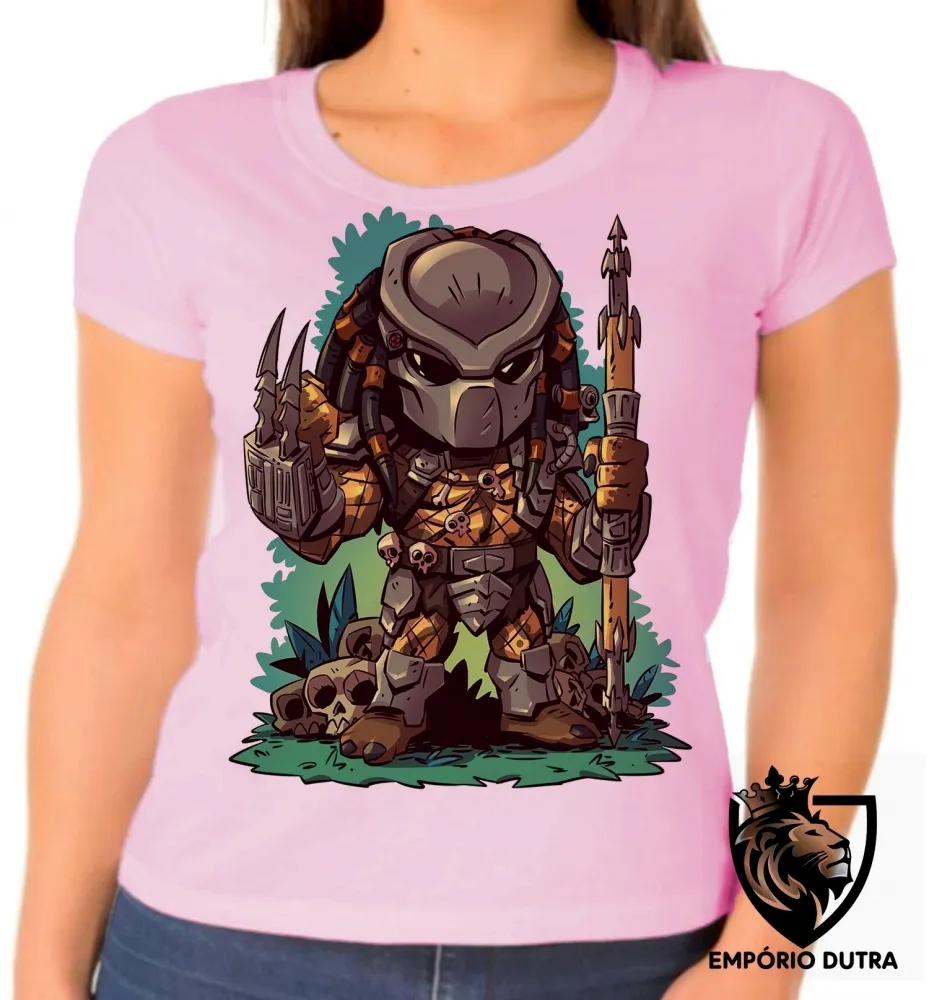 Baby look blusa feminina PREDADOR alien et extraterrestre