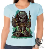 Baby look blusa feminina PREDADOR alien et extraterrestre - Foto 2