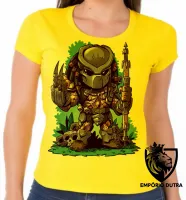 Baby look blusa feminina PREDADOR alien et extraterrestre - Foto 3