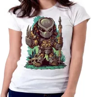 Baby look blusa feminina PREDADOR alien et extraterrestre - Foto 5