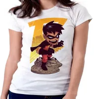 Baby look blusa feminina Robin joven Batman Jovens Titas - Foto 3