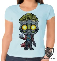 Baby look blusa feminina senhor das estrelas peter quil marvel - Foto 2
