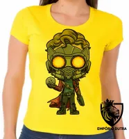Baby look blusa feminina senhor das estrelas peter quil marvel - Foto 3
