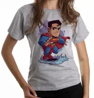 Baby look blusa feminina super homem superman liga justiça - Foto 4