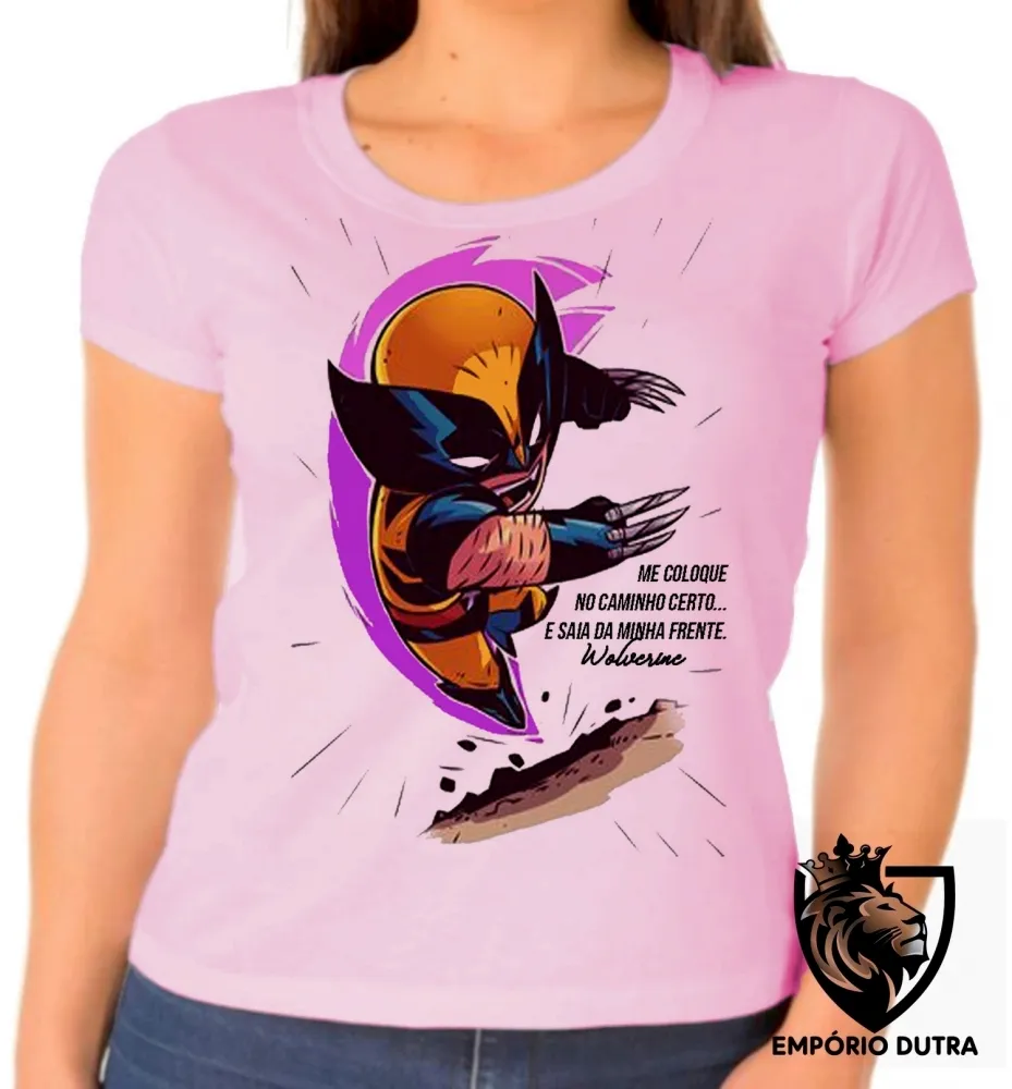 Baby look blusa feminina Wolverine logan marvel x men herói