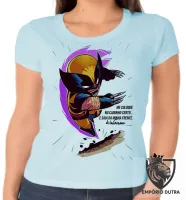 Baby look blusa feminina Wolverine logan marvel x men herói - Foto 5