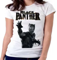 Baby look blusa feminina pantera negra black panther avengers - Foto 5