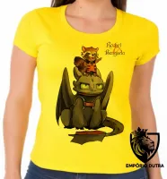 Baby look blusa feminina Rocket guardiões galaxia Banguela dragão - Foto 3