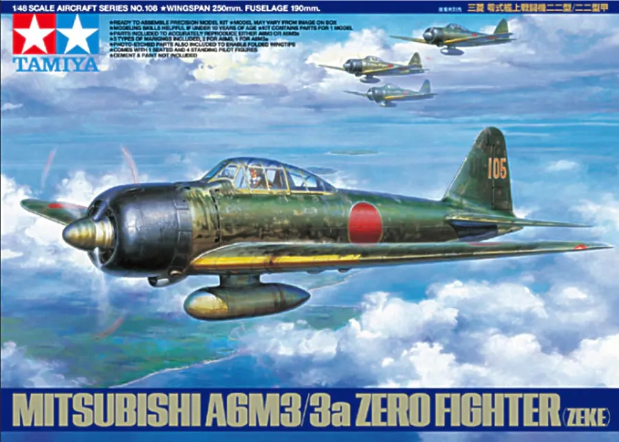 Avião Mitsubishi A6M3/3a Zero Fighter (Zeke) Tamiya 1/48