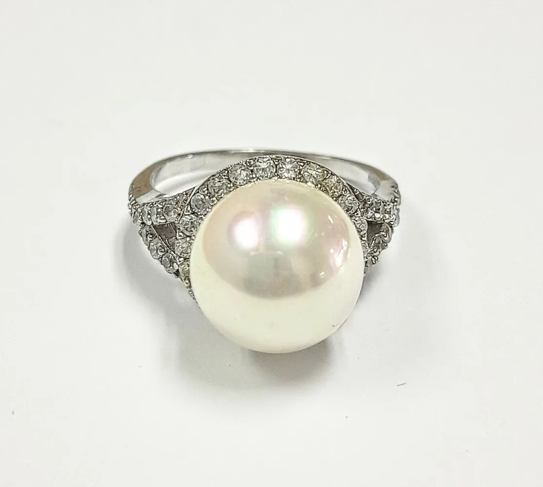 ANEL PRATA COM PÉROLA   An42065598